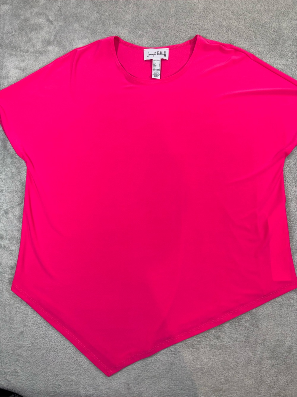 Joseph Ribkoff Hot Pink Asymmetric Top Size 12 Blouse